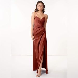azazie terra cotta size 6 bridesmaid dress!!